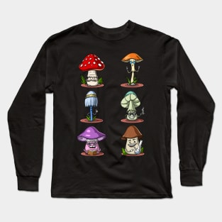 Funny Magic Mushrooms Long Sleeve T-Shirt